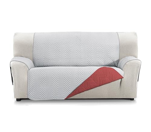 Martina Home Sofaüberwurf Milano 3-Sitzer XL Rot/Grau von Martina Home