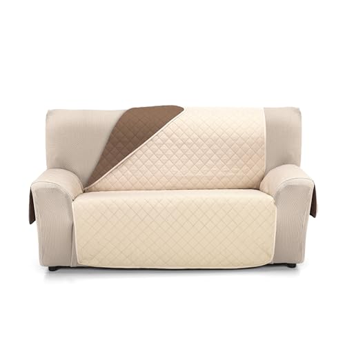 Martina Home Sofaüberwurf gepolstert, wendbar, Bernstein, 3-Sitzer, XL, Beige/Braun von Martina Home