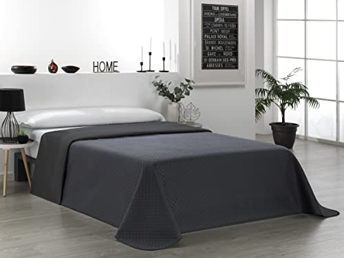 Martina Home Tagesdecke Bouti, wendbar, 100% Polyester, Anthrazit, Schwarz, Bett 135 cm von Martina Home