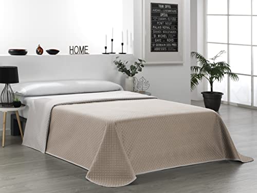 Martina Home Tagesdecke, wendbar, Leinen, Leder, für Bett mit 135 cm von Martina Home