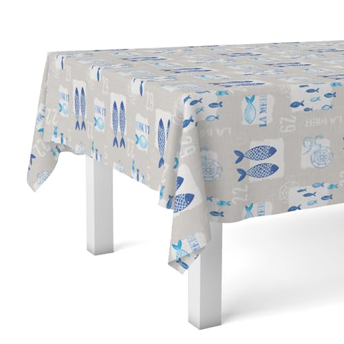 Martina Home Tischdecke, Wachstuch Fish, einzigartig, 140 x 140 cm von Martina Home