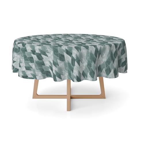 Martina Home Harzbeschichtete Tischdecke Daira, rund, 140 cm, Türkis von Martina Home