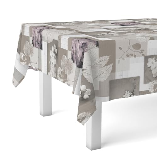 Martina Home Tischdecke aus gewachster Leinwand, Blätter, Zen, 200 x 140 cm, Einheitsgröße von Martina Home