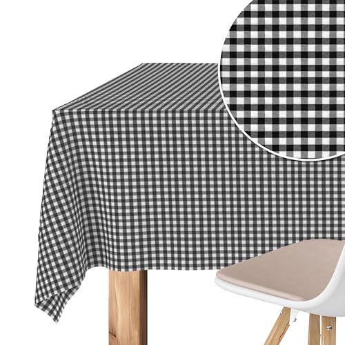 Martina Home Tischdecke mit Teflonbeschichtung Petit Vichy, 100 x 140 cm, Schwarz von Martina Home