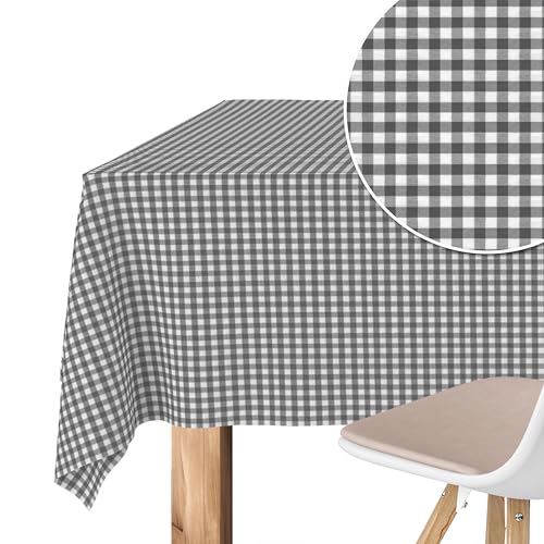 Martina Home Tischdecke mit Teflonbeschichtung Petit Vichy, 240 x 140 cm, Dunkelgrau von Martina Home