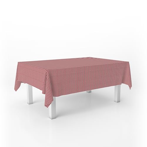 Martina Home Tischdecke mit Teflonbeschichtung Petit Vichy, 300 x 140 cm, Rot von Martina Home