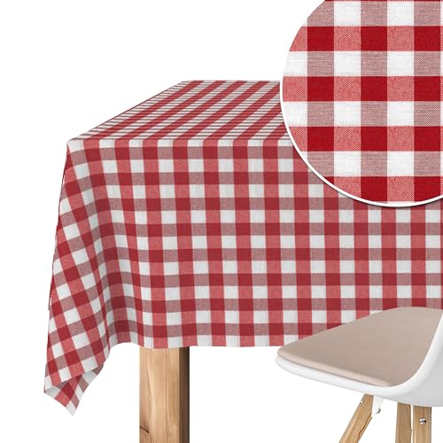 Martina Home Tischdecke mit Teflonbeschichtung Vichy, 100 x 140 cm, Rot von Martina Home