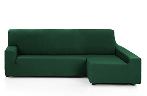 Martina Home - Elastischer Bezug für Sofa, Modell Túnez, Eckteil rechts, Stoff, Flaschengrün, BRAZO DERECHO (visto de frente) 240 cm a 280 cm von Martina Home