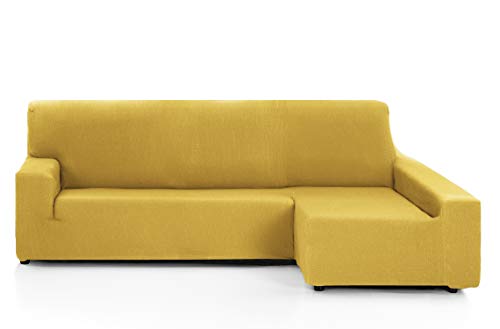 Martina Home - Elastischer Bezug für Sofa, Modell Túnez, Eckteil rechts, Stoff, Gold, 3-Sitzer, BRAZO DERECHO (visto de frente) 240 cm a 280 cm von Martina Home