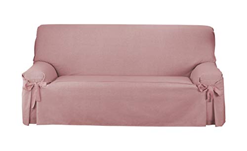 Martina Home Turia Sofabezug mit Schleifen, Baumwolle, Pink, 2 Sitzer von Martina Home