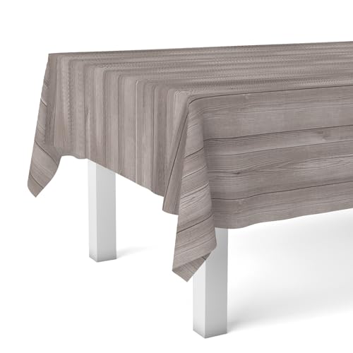 Martina Home Wachstuchtischdecke Wood, 250 x 140 cm, Braun von Martina Home