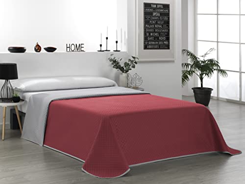 Martina Home Wendbare Tagesdecke, Rot, Grau, Bett 135 von Martina Home