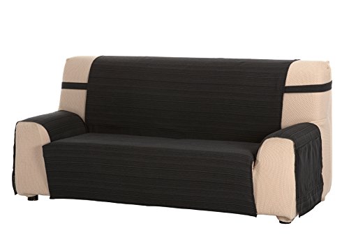 Martina Home deckt Sofa/salvasofa Modell Ribera Farbe Maßnahme 2-Sitzer 130 x 210 cm, Stoff, Schwarz, 32 x 42 x 8 cm von Martina Home