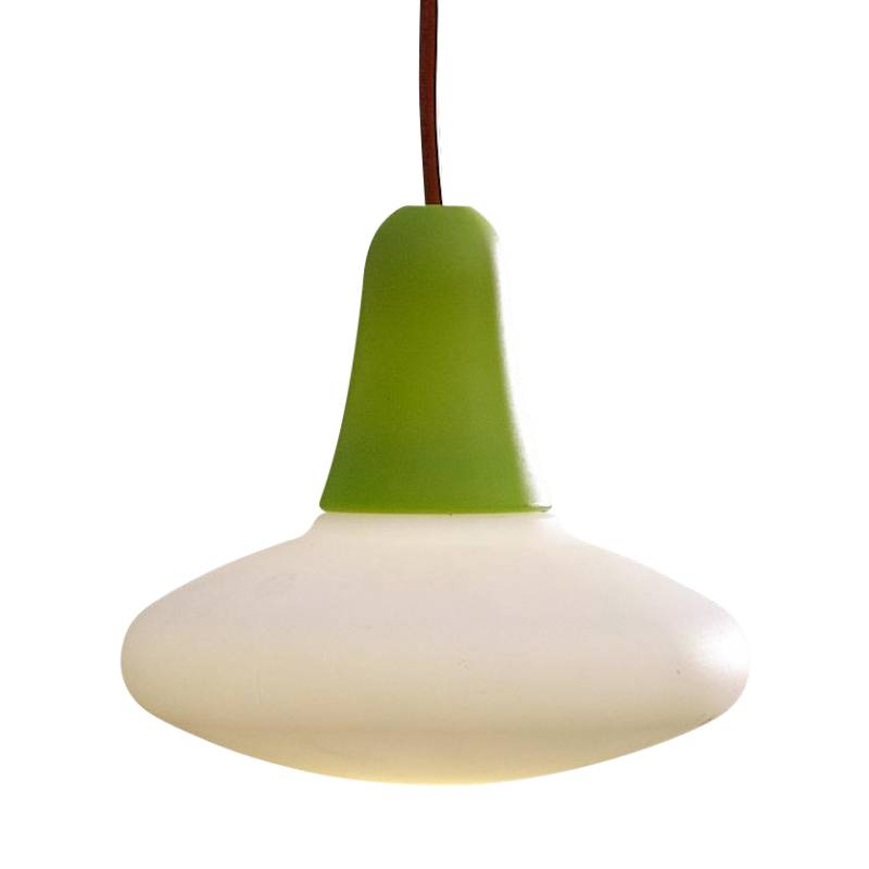 Martinelli Luce - Ciulifruli Pendelleuchte - grün/matt/H x Ø 13x29cm/Kabel/Baldachin weiß von Martinelli Luce