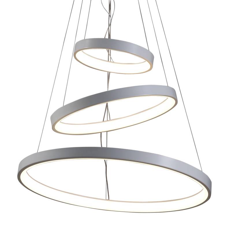 Martinelli Luce - Lunaop Composition LED Pendelleuchte - weiß/glänzend/1x Ø50cm/ 1x Ø80cm/ 1x Ø120cm/3000K/8400lm/ nicht dimmbar von Martinelli Luce