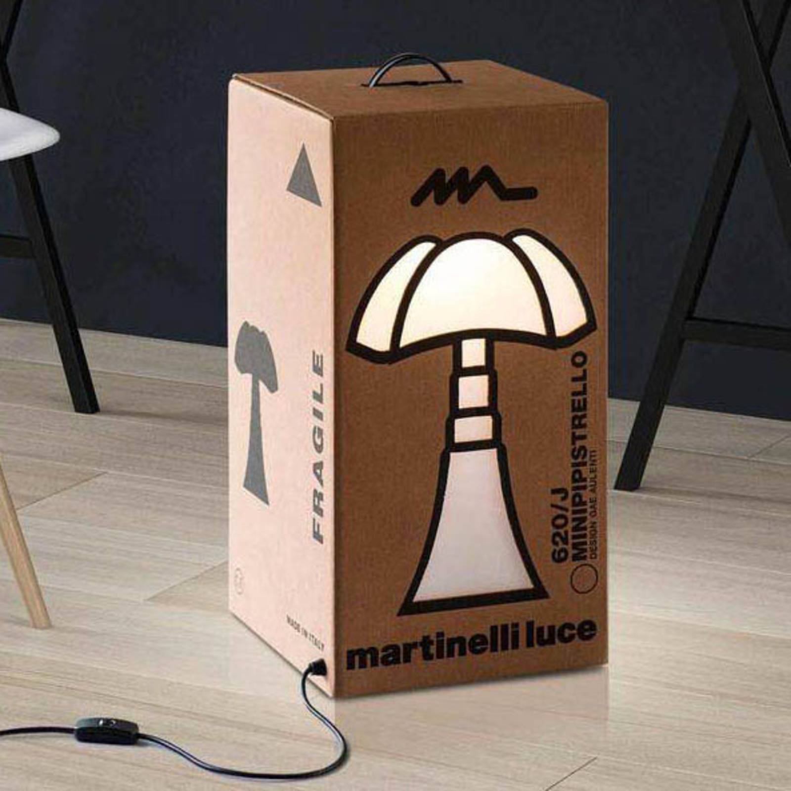 Martinelli Luce Minipipistrello Karton LED-Laterne von Martinelli Luce