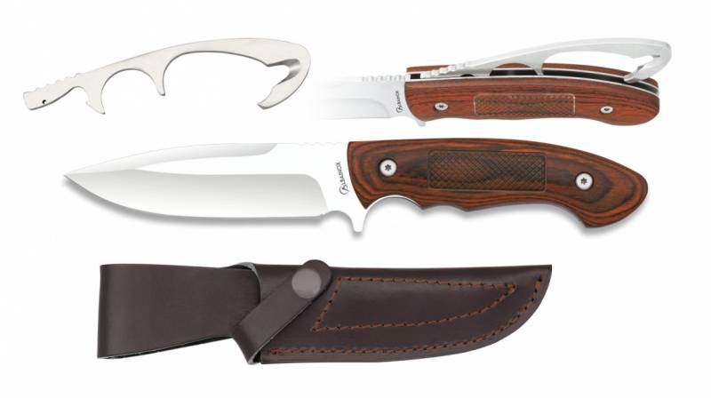 Jagdmesser mit integriertem Aufreißhaken Lederscheide f Jäger Messer von Martinez Albainox