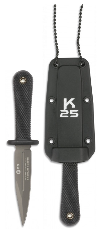 K25 Neckknife Dolch Titan beschichtet mit Kydex-Scheide K25 Neckknife Dolch Titan beschichtet mit Kydex-Scheide von Martinez Albainox
