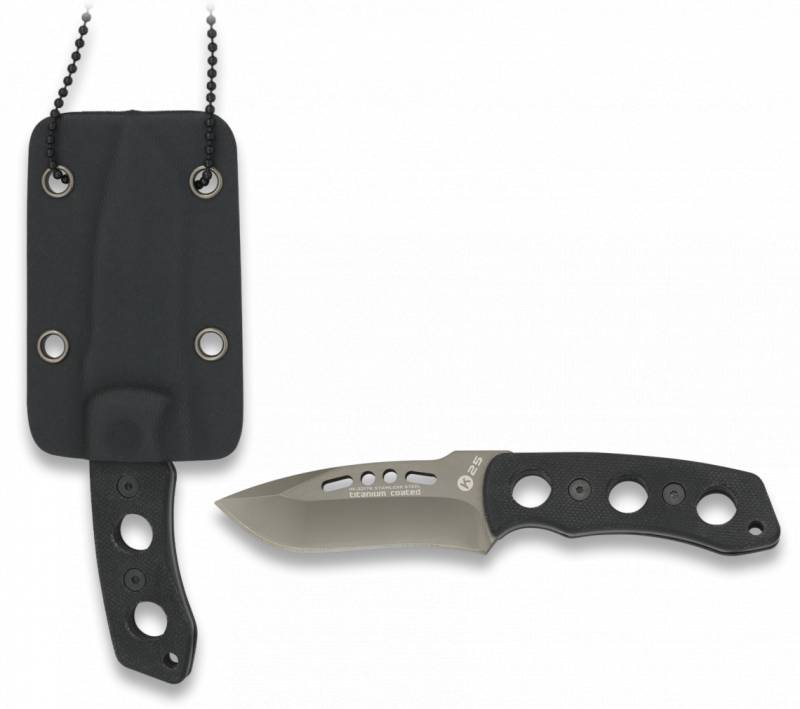 K25 Neckknife Titan beschichtet mit Kydex-Scheide K25 Neckknife Titan beschichtet mit Kydex-Scheide von Martinez Albainox