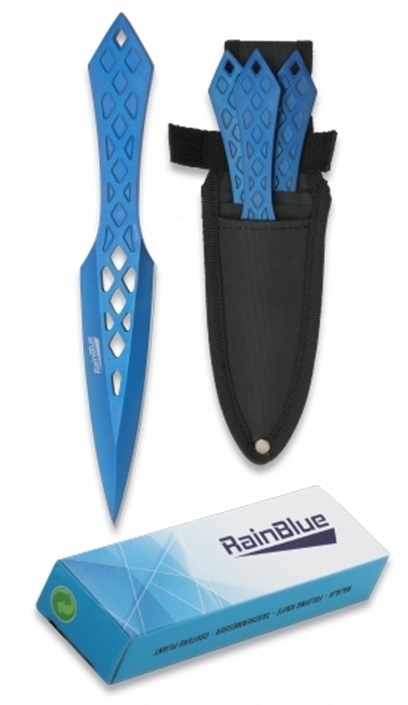 SPORT 3er Wurfmesser-Set Blue Rain 19cm mit Etui SPORT 3er Wurfmesser-Set Blue Rain 19cm mit Etui von Martinez Albainox