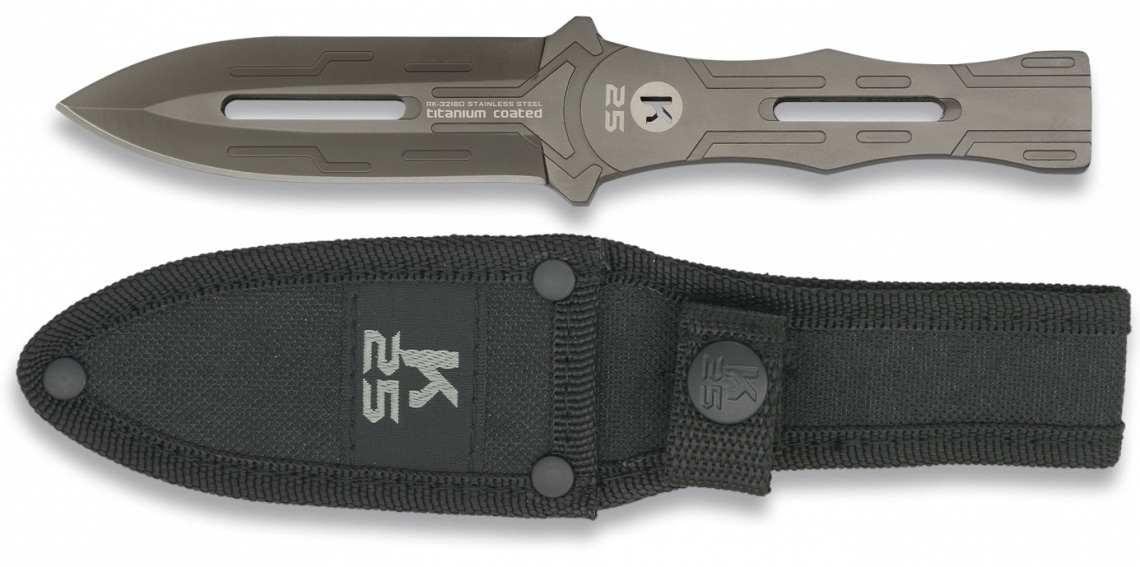 schweres Wurfmesser K25 Titanium Thrower 19cm 110g mit Etui schweres Wurfmesser K25 Titanium Thrower 19cm 110g mit Etui von Martinez Albainox