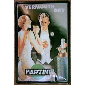 Blechschild Martini Vermouth (6) Dry Schild Werbung von Martini
