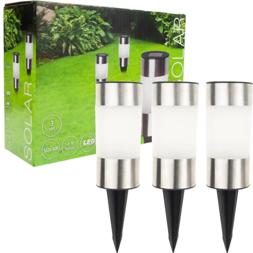 GARTEN LAMPE 3PCS /KPL LED SOLAR INOX BODEN ANGETRIEBEN POL SOLAR Gartenlampe, Solarlampen für Terrasse, Rasen, Garten, Wege, Solar-Gartenlampen GARTEN LAMPE 3PCS /KPL LED SOLAR INOX BODEN ANGETRIEBEN POL SOLAR Gartenlampe, Solarlampen für Terrasse, Rasen, Garten, Wege, Solar-Gartenlampen von Martom