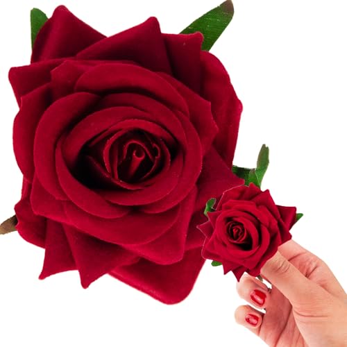 ROSA ROT Velours Blume Kopf Produkt,Künstliche Blumenköpfe Rosen Blütenköpfe RosenKöpfe Kunst Blumen Rosen Köpfe Kunstblumen Rosen Dekoration für Hochzeit Party DIY Basteln ROSA ROT Velours Blume Kopf Produkt,Künstliche Blumenköpfe Rosen Blütenköpfe RosenKöpfe Kunst Blumen Rosen Köpfe Kunstblumen Rosen Dekoration für Hochzeit Party DIY Basteln von Martom