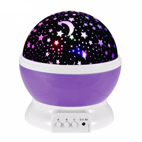 Star Master VIOLETT, LED Nachtlicht Sternen-Himmel Projektor; Lechtendes Sternenlicht, Galaxy-Universum Schlaf-Licht für Kinder- & Jugendzimmer von Martom