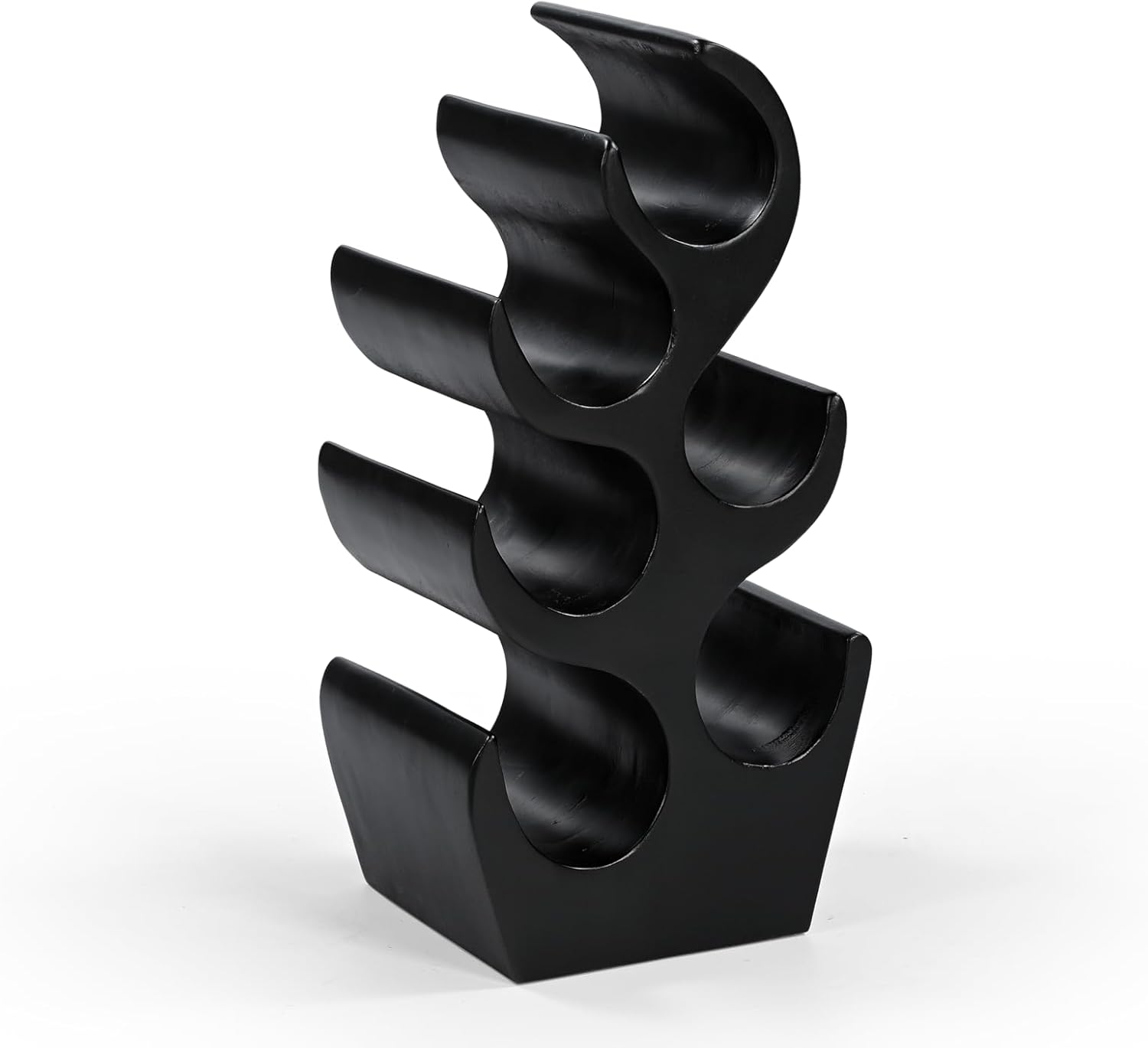 Abstract Elegance Black Wine Rack – Modern Wine Storage von Marudhara