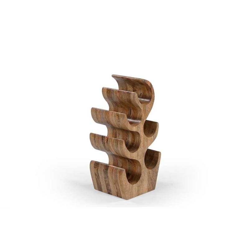 Abstract Elegance Natural Wine Rack – Modern Wine Storage von Marudhara