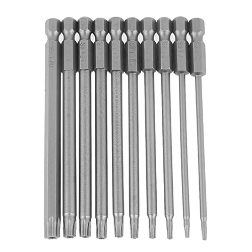 Boxwizard Tornavida Seti Schraubendreher-Set, Tornavida, Seti, 100 mm, Sechskantschaft, Stahl, Sternkopf, BST-Bits, lang, Torx-Schraubendreher-Set, 10 Stück Boxwizard Tornavida Seti Schraubendreher-Set, Tornavida, Seti, 100 mm, Sechskantschaft, Stahl, Sternkopf, BST-Bits, lang, Torx-Schraubendreher-Set, 10 Stück von Marukio