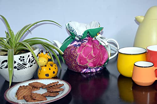 Marusthali Tea Cosy – Teewärmer aus reiner Baumwolle, bedruckt, für die Küche, Teekanne, Staubschutz, Frühstückswärmer, Isolierung und Warmhaltung, 1 Stück von Marusthali
