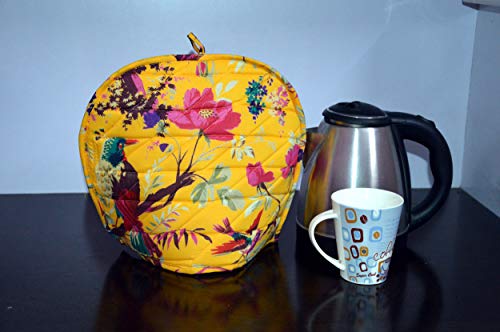 Teekannenwärmer mit indischem Mandala-Motiv, handgefertigt, Gelb Teekannenwärmer mit indischem Mandala-Motiv, handgefertigt, Gelb von Marusthali