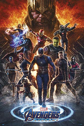 Grupo Erik Marvel Poster - Avengers : Endgame 2 Poster - Kunstdruck - Deko Wohnzimmer oder Deko Schlafzimmer - Deko Zimmer - Größe : 61 x 91, 5 cm Marvel Fanartikel - Offizielle Lizenz von Marvel