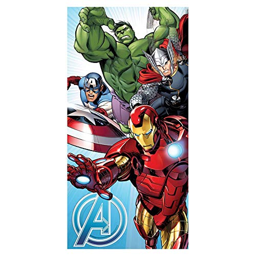 Jerry Fabrics Marvel Avengers Handtuch mit Captain America, Hulk, Thor, Iron Man für Kinder und Erwachsene, 70 x 140 cm, 100% Baumwolle Jerry Fabrics Marvel Avengers Handtuch mit Captain America, Hulk, Thor, Iron Man für Kinder und Erwachsene, 70 x 140 cm, 100% Baumwolle von Jerry Fabrics