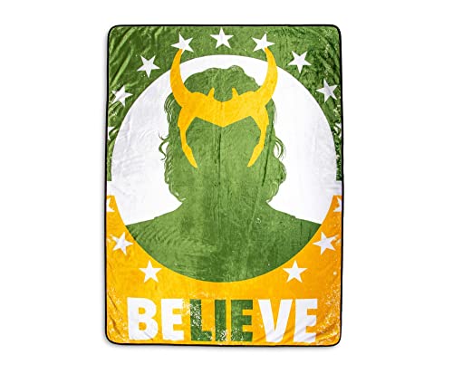 Marvel Studios Loki "Believe" Fleece-Überwurfdecke, 114 x 152 cm von Marvel