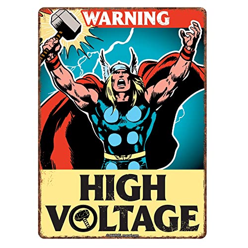 Marvel Thor High Voltage Metallblechschild Tür-Wand-Plaketten Offizielle von Marvel