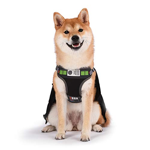 Star Wars Darth Vader Cosplay Hundegeschirr für groÃŸe Hunde, L | Schwarz GroÃŸes Hundegeschirr ist niedlich No Pull Hundegeschirr mit Kapuze | Star Wars Merch für Hunde oder Star Wars Haustierkostüm von Star Wars