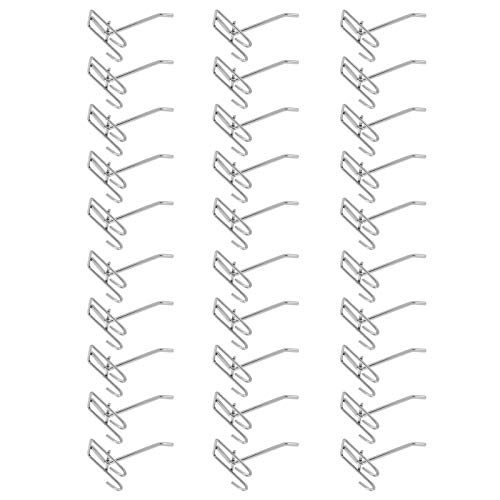30 Stück Regalhaken, Schwerlast Supermarkt Haken Eisengitter Regal Haken Schmuck Display Regal Haken Peg Board 3,5 mm Dicke(10cm in length) von Marvellous