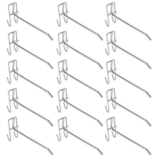 30 Stück Regalhaken, Schwerlast Supermarkt Haken Eisengitter Regal Haken Schmuck Display Regal Haken Peg Board 3,5 mm Dicke(15cm in length) von Marvellous