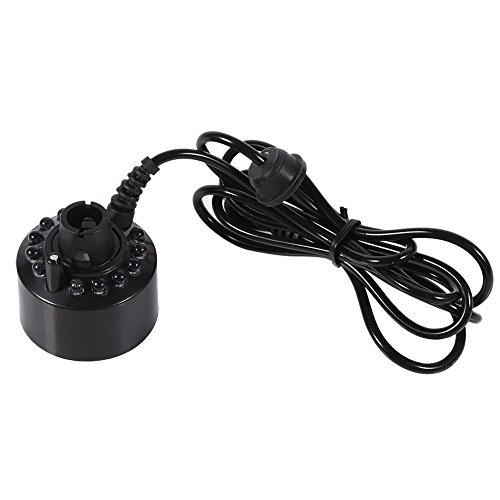 Marvellous Nebelmaschine, 24V Farbwechsel Mini Nebelmaschine, 12 LED Nebelmaschine Luftbefeuchter für Springbrunnen Teich Steingarten Wasserspiel und Topflandschaft von Marvellous