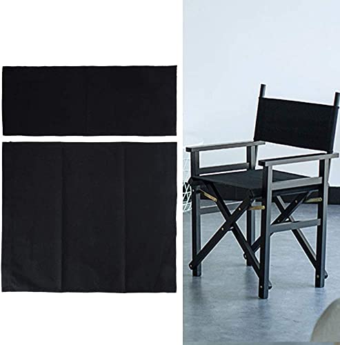 Marvellous Regiestuhlbezug,1 Satz Regiestuhl Canvas Ersatzsitz Tragbare Klappstühle Abdeckung Kit Tuch Haushaltsbedarf Möbelzubehör,Hocker Protector für Home Director Stuhl Lässige(Schwarz) von Marvellous