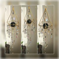 Large Cascading Hanging Suncatcher Golden Gold Sun Catcher Rainbow Sparkle Maker Sonnenfänger Aufhänger Black Obsidian Crystal Ball Spehre Large Cascading Hanging Suncatcher Golden Gold Sun Catcher Rainbow Sparkle Maker Sonnenfänger Aufhänger Black Obsidian Crystal Ball Spehre von MarvelousMaCreations