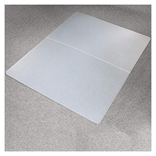 Marvelux ECO Faltbare Bürostuhl Bodenschutzmatte für niederflorige Teppiche (bis 6 mm Höhe) 90x117cm milchig-weiß Bürostuhlunterlage mit Ankernoppen rechteckig Polypropylen Stuhlmatte umweltfreundlich von Marvelux