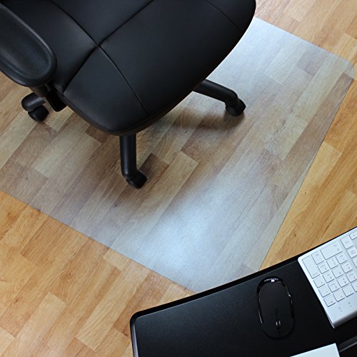 Marvelux Vinyl Bodenschutzmatte für Hartböden, 116 x 200 cm rechteckig Bürostuhlmatte, transparent phthalatfrei PVC unterlage schreibtischstuhl, in verschiedenen Größen erhältlich von Marvelux