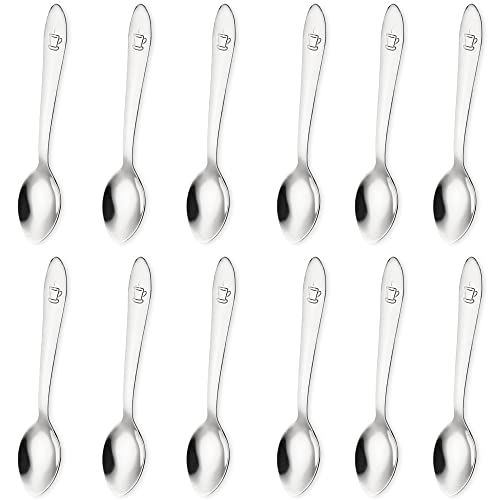 Espressolöffel 10 cm edelstahl geeignet für Zuhause und Restaurants espresso löffel espressolöffel klein espresso löffel klein espressolöffel mini mokkalöffel klein esspressoloeffel (12 Stück) von Marvorem