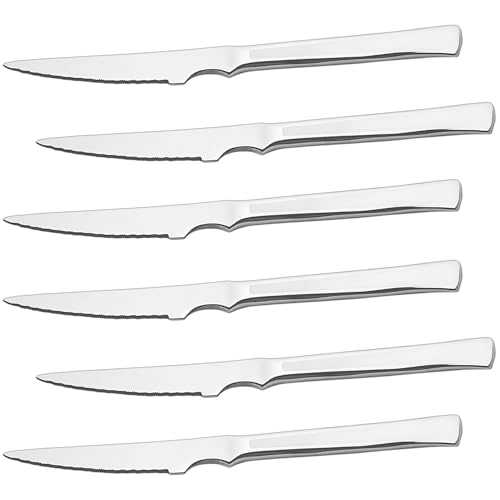 Steakmesser edelstahl spiegelpolieren set 6 teilig steakmesser set steak messer steak messerset edelstahl steakmesser steak messer set von Marvorem