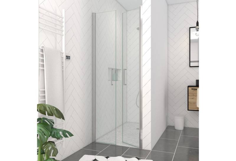 Marwell Dusch-Schwingtür Saloon 90, 80x200 cm, Einscheibensicherheitsglas, justierbares Wandprofil, hochwertige Aluminiumprofile Marwell Dusch-Schwingtür Saloon 90, 80x200 cm, Einscheibensicherheitsglas, justierbares Wandprofil, hochwertige Aluminiumprofile von Marwell