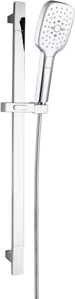 Marwell Duschbrause QUATTRO II, (Set), mit Duschstange mit stufenlos verstellbarem Stangengleiter von Marwell